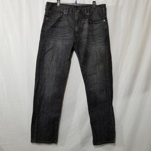 Levis 505 black straight leg jeans 36 x 32